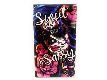 Colorful Plastic Design Cigarette Hard Case Pack Holder Fits 100's