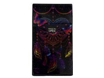 Colorful Plastic Design Cigarette Hard Case Pack Holder Fits 100's