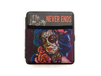 Double Sided Wallet or Cigarette Case for Kings with Spandex Pocket