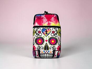 Colorful & Fun Neoprene Cigarette Pouch with Zipper Pocket