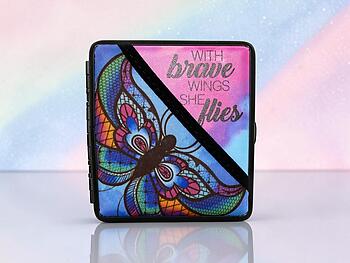 Double Sided Wallet or Cigarette Case for Kings with Spandex Pocket