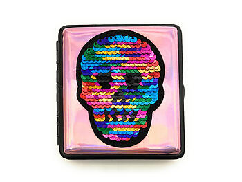 Sequin Patch Double Sided Wallet or Cigarette Case for Kings