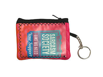 Sarcasm Society Colorful & Fun Neoprene Wallet Coin Purse w/ Key Ring