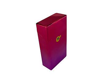 Pink/Purple Metallic Hard Plastic Cigarette Case Pack Holder Fits 100's
