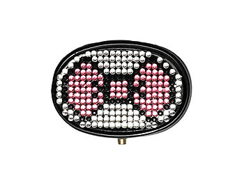 Rhinestone Small Oval Light Up Two Compartment Pill Organizer Case Box ~ Style 711C