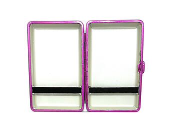 Vinyl Iridescent Design Double Sided Wallet or Cigarette Case for 100s