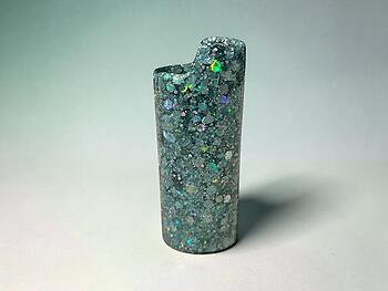 Turquoise Glitter Shell Lighter Case Cover Holder Fits Bic Lighters