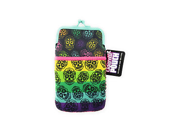 Colorful & Fun Neoprene Cigarette Pouch with Snap Clasp Closure