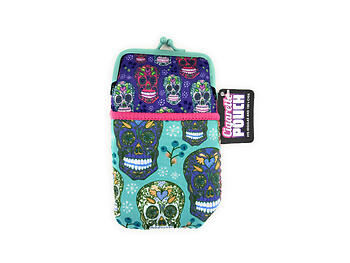 Colorful & Fun Neoprene Cigarette Pouch with Snap Clasp Closure