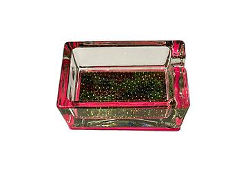 Green Swirl Bling Glass Ashtray For Cigarettes & More