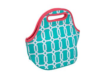 Turquoise Insulated Neoprene Reusable Lunch Bag