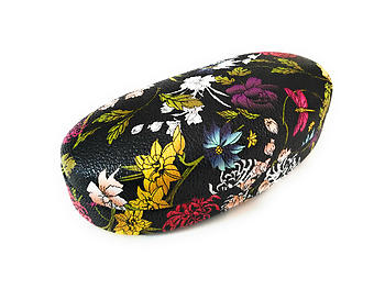 Flower Pattern Hard Clamshell Eyeglass / Sunglass Case