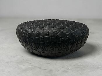 Black Woven Embossed Hard Clamshell Eyeglass / Sunglass Case