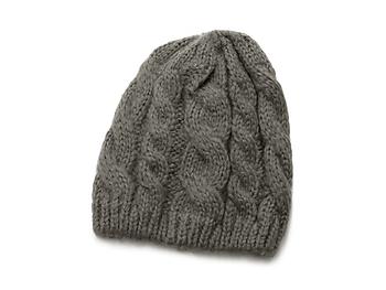 Gray Basic Thick Winter Knitted Fashion Beanie Hat Cap Headgear