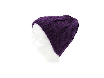 Purple Basic Thick Winter Knitted Fashion Beanie Hat Cap Headgear