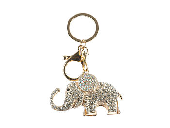 Elephant Hollow Textured Metal Key Chain Accessory Handbag Charm