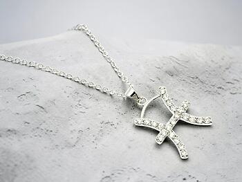 Pisces Cubic Zirconia Horoscope Necklace