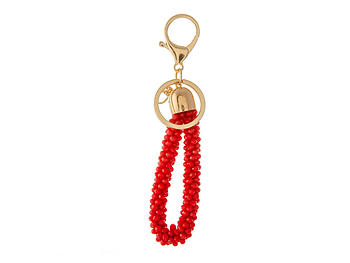 Faceted Beaded Stretchy Keychain Holder Wristlet
