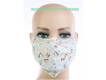 Fashionable Cotton Face Mask Reusable 2 Layers ~ Style 742D
