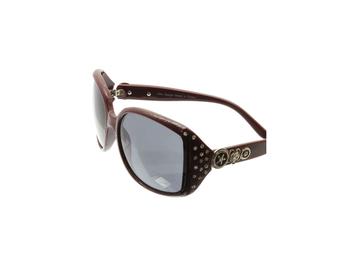 Red Crystal Stone Studded Wide Lense Sunglasses
