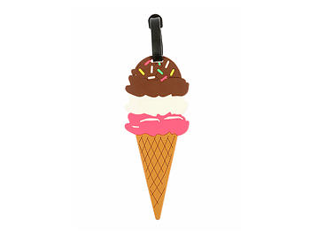 Ice Cream Cone ~ Travel Suitcase ID Luggage Tag and Suitcase Label