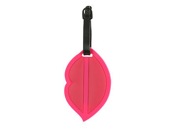 Pink & Red Lips ~ Travel Suitcase ID Luggage Tag and Suitcase Label