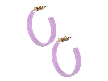 Colorful & Fun Acrylic Hoop Fashion Earrings 1 1/2 inch Drop