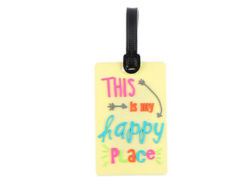 Happy Place ~ Travel Suitcase ID Luggage Tag and Suitcase Label