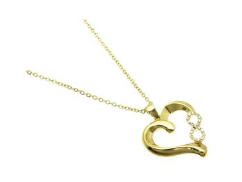 Goldtone Infinity Heart Link Necklace
