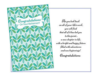 As You Look Back ~ Retirement Card