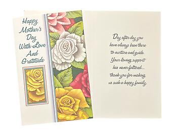 With Love And Gratitude ~ Mother's Day Card ~ Single Greeting Card w/ Envelope