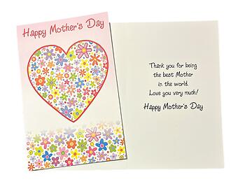 The Best Mother In The World ~ Mother's Day Card ~ Single Greeting Card w/ Envelope
