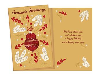 Thinking About You ~ 6 Pack Holiday Greeting Cards