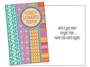 A Wonderful Person ~ Thinking Of You Card