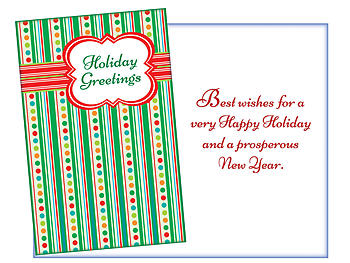 Holiday Greetings ~ 6 Pack Holiday Greeting Cards