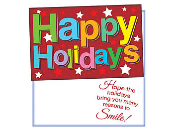 Happy Holidays Stars ~ 6 Pack Holiday Greeting Cards