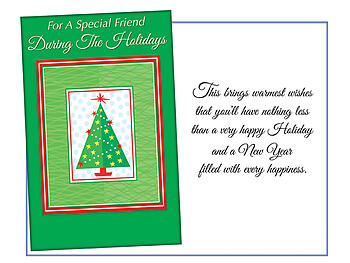 For A Special Friend ~ 6 Pack Holiday Greeting Cards