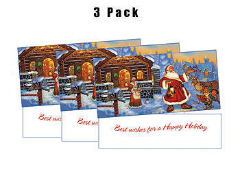 Happy Holiday ~ 3 Pack ~ Christmas Holiday Gift Card or Money Holder