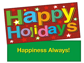 Happiness Holidays Stars ~ Christmas Holiday Gift Card or Money Holder