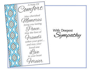 A Note of Comfort ~ Sympathy Card