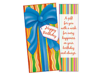 A Wish For Every Happiness ~ Happy Birthday Gift Card / Money Holder