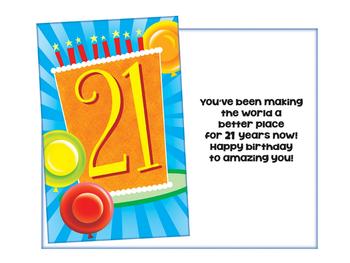 A Better Place For 21 Years ~ Happy Birthday Card