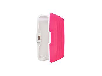 Hot Pink Silicone Rubber Wallet Credit Card Holder With RFID Protection