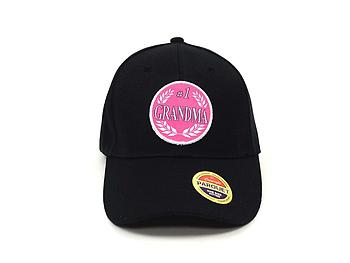 #1 Grandma Black Embroidered Baseball Hat Cap w/ Adjustable Velcro Closure