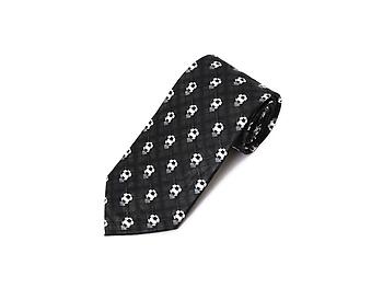 Dark Gray Soccer Balls Novelty Tie