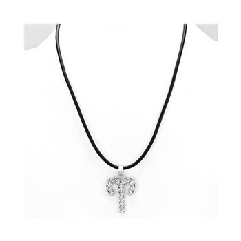Aries Crystal Pave Zodiac Pendant Necklace