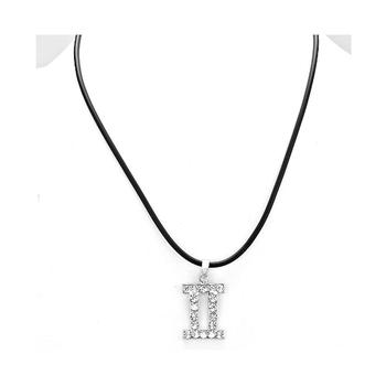 Gemini Crystal Pave Zodiac Pendant Necklace