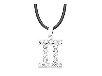 Gemini Crystal Pave Zodiac Pendant Necklace
