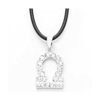 Libra Crystal Pave Zodiac Pendant Necklace