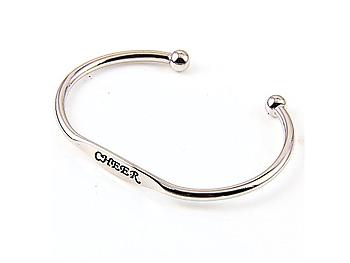 Cheer Silvertone Metal Cuff Bracelet